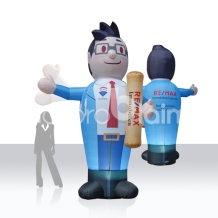große aufblasbare winkende Figur "Hallo Man Apotheker"