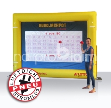 aufblasbare luftdichte Rückwand - Lottospiel mit Magneten - Lotto Eurojackpot