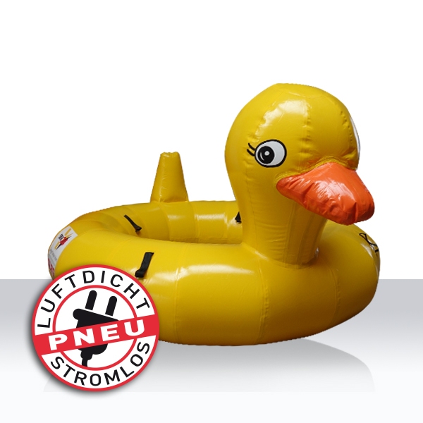 DLRG Ente als aufblasbarer Schwimmring für Fotoshootings