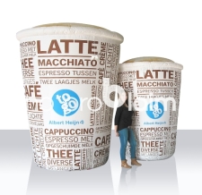 Aufblasbare Produktnachbildung - großer aufblasbarer Kaffeebecher to go