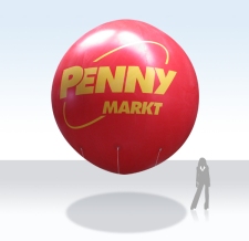 riesiger Werbeballon Helium - Penny Markt