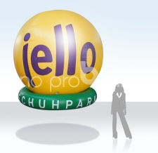 Fliegender Heliumballon Sonderform - Jello Schuhmarkt