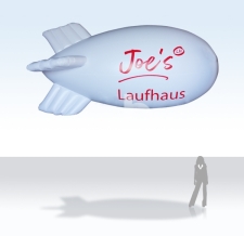 Werbezeppelin - Heliumzeppelin - Joe's Laufhaus