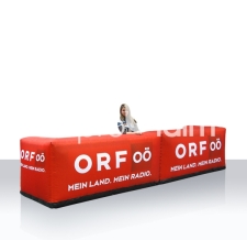 Messe-, Verkaufsstand, Promotiontheke - Info Bar eckig in Modul-Bauweise ORF